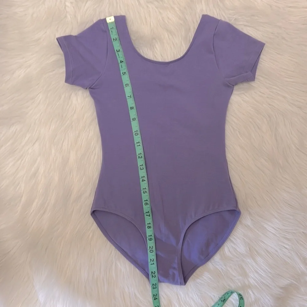 Bloch Girls Short Sleeve Round Neck Lavender Leotard Size 14